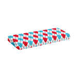 White Red And Blue Argyle Pattern Print Piano Keyboard Cover