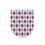 White Red And Blue Argyle Pattern Print Toilet Lid Cover