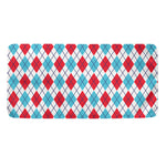 White Red And Blue Argyle Pattern Print Towel