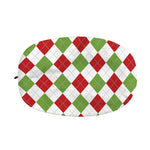 White Red And Green Argyle Pattern Print Car Side Mirror Covers