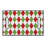 White Red And Green Argyle Pattern Print Golf Cart Seat Cover