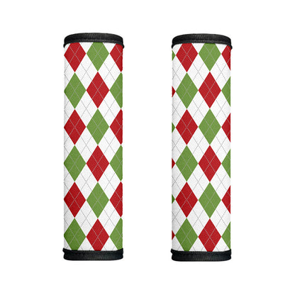 White Red And Green Argyle Pattern Print Handle Covers