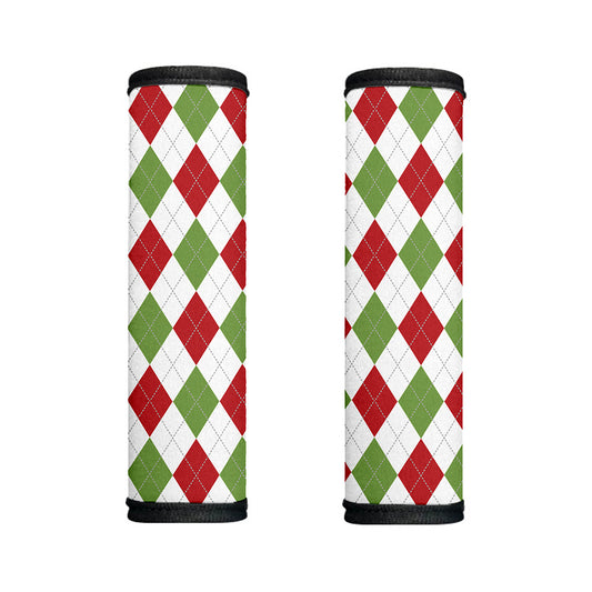 White Red And Green Argyle Pattern Print Handle Covers