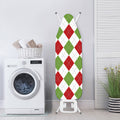 White Red And Green Argyle Pattern Print Ironing Board Cover