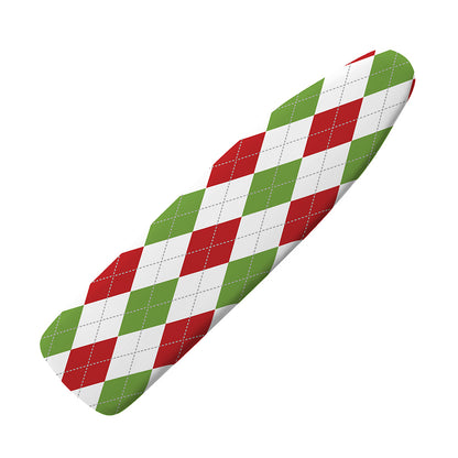 White Red And Green Argyle Pattern Print Ironing Board Cover
