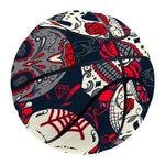 White Red Sugar Skull Pattern Print Basketball