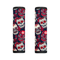 White Red Sugar Skull Pattern Print Handle Covers