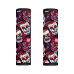 White Red Sugar Skull Pattern Print Handle Covers