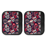 White Red Sugar Skull Pattern Print Handle Covers