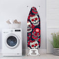 White Red Sugar Skull Pattern Print Ironing Board Cover