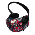 White Red Sugar Skull Pattern Print Pet Sling Carrier