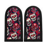 White Red Sugar Skull Pattern Print Skillet Handle Cover