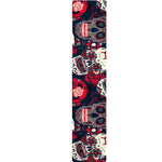 White Red Sugar Skull Pattern Print Table Runner