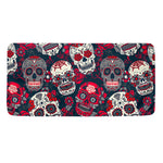 White Red Sugar Skull Pattern Print Towel