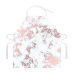 White Rose Gold Marble Print Adjustable Apron