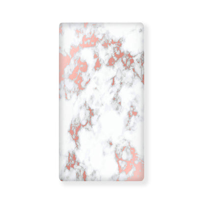 White Rose Gold Marble Print Baby Crib Sheet