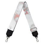 White Rose Gold Marble Print Bag Strap