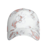 White Rose Gold Marble Print Baseball Cap
