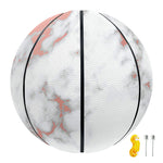 White Rose Gold Marble Print Basketball