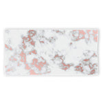 White Rose Gold Marble Print Beach Towel