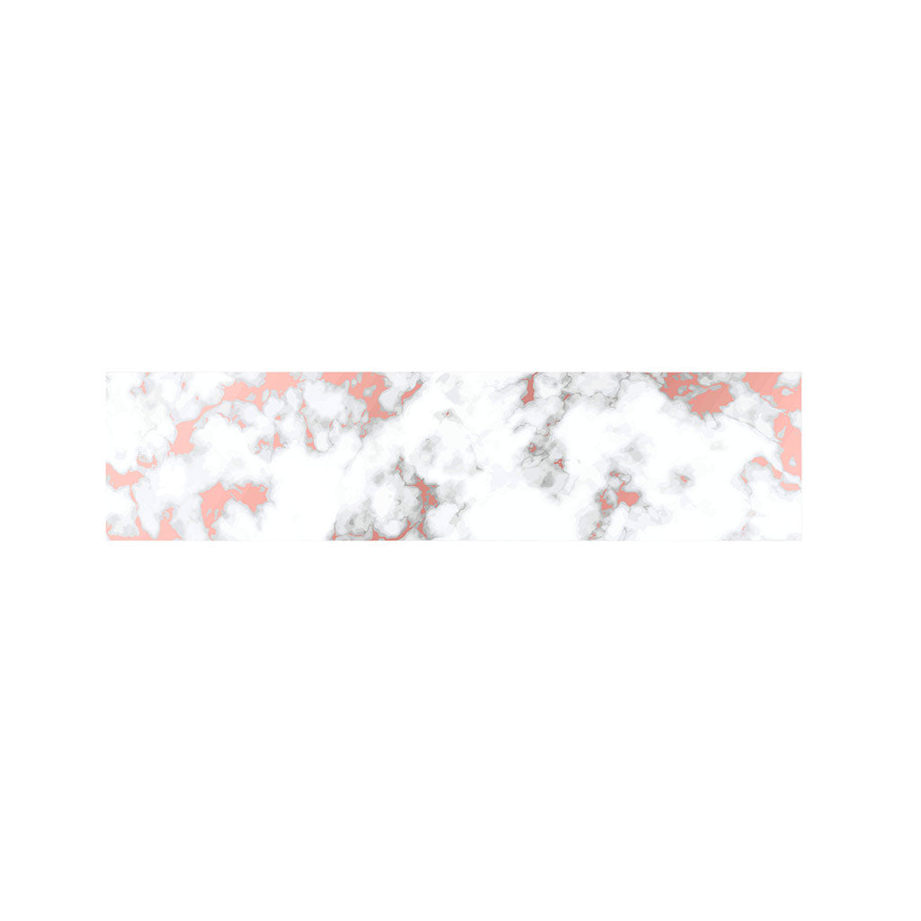 White Rose Gold Marble Print Bed Runner