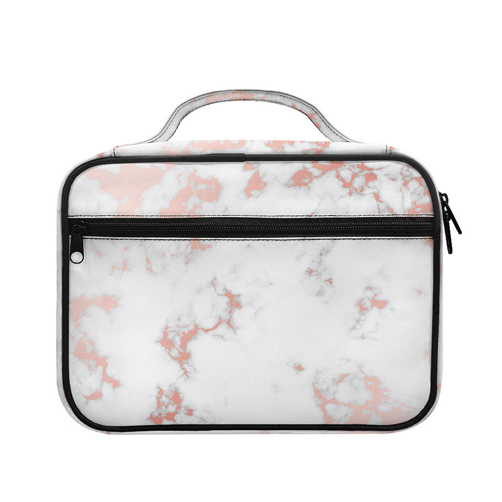 White Rose Gold Marble Print Briefcase Bible Bag