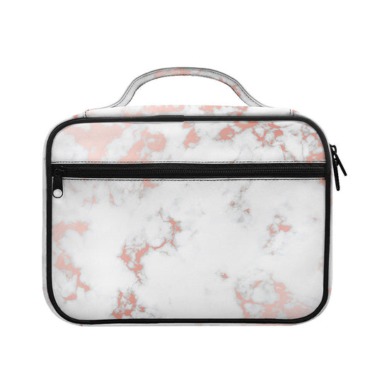 White Rose Gold Marble Print Briefcase Bible Bag