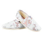 White Rose Gold Marble Print Casual Shoes