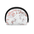 White Rose Gold Marble Print Coin Purse