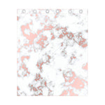 White Rose Gold Marble Print Curtain