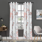 White Rose Gold Marble Print Curtain