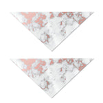 White Rose Gold Marble Print Dog Bandana
