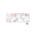 White Rose Gold Marble Print Extended Mouse Pad