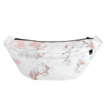White Rose Gold Marble Print Fanny Pack