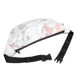 White Rose Gold Marble Print Fanny Pack
