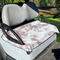 White Rose Gold Marble Print Golf Cart Seat Cover