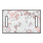 White Rose Gold Marble Print Golf Cart Seat Cover