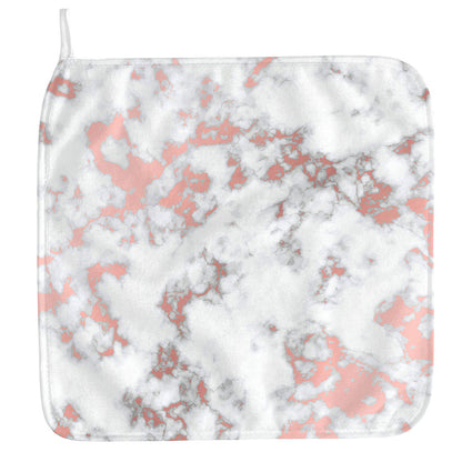 White Rose Gold Marble Print Hand Towel
