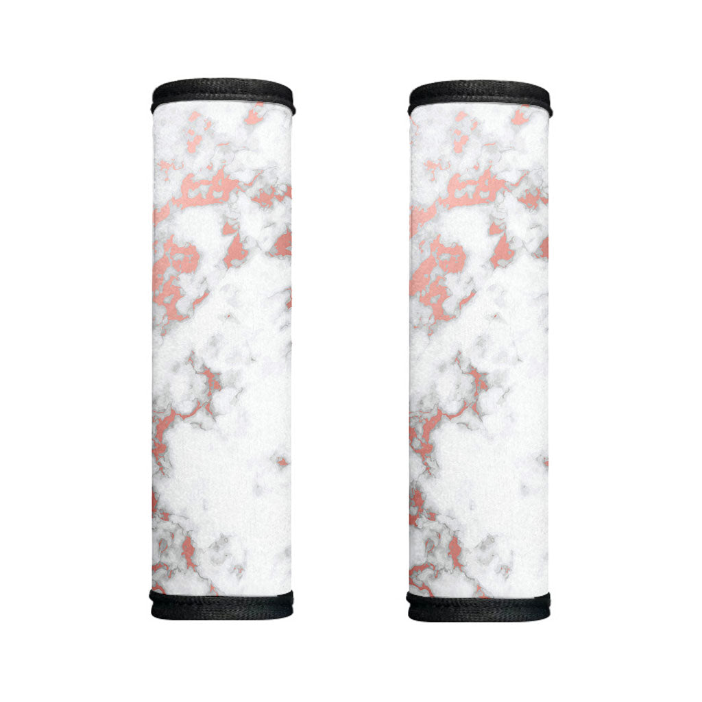 White Rose Gold Marble Print Handle Covers