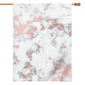 White Rose Gold Marble Print House Flag