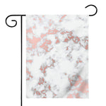 White Rose Gold Marble Print House Flag