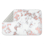 White Rose Gold Marble Print Indoor Door Mat