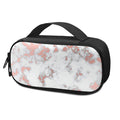 White Rose Gold Marble Print Portable Cooler Travel Case