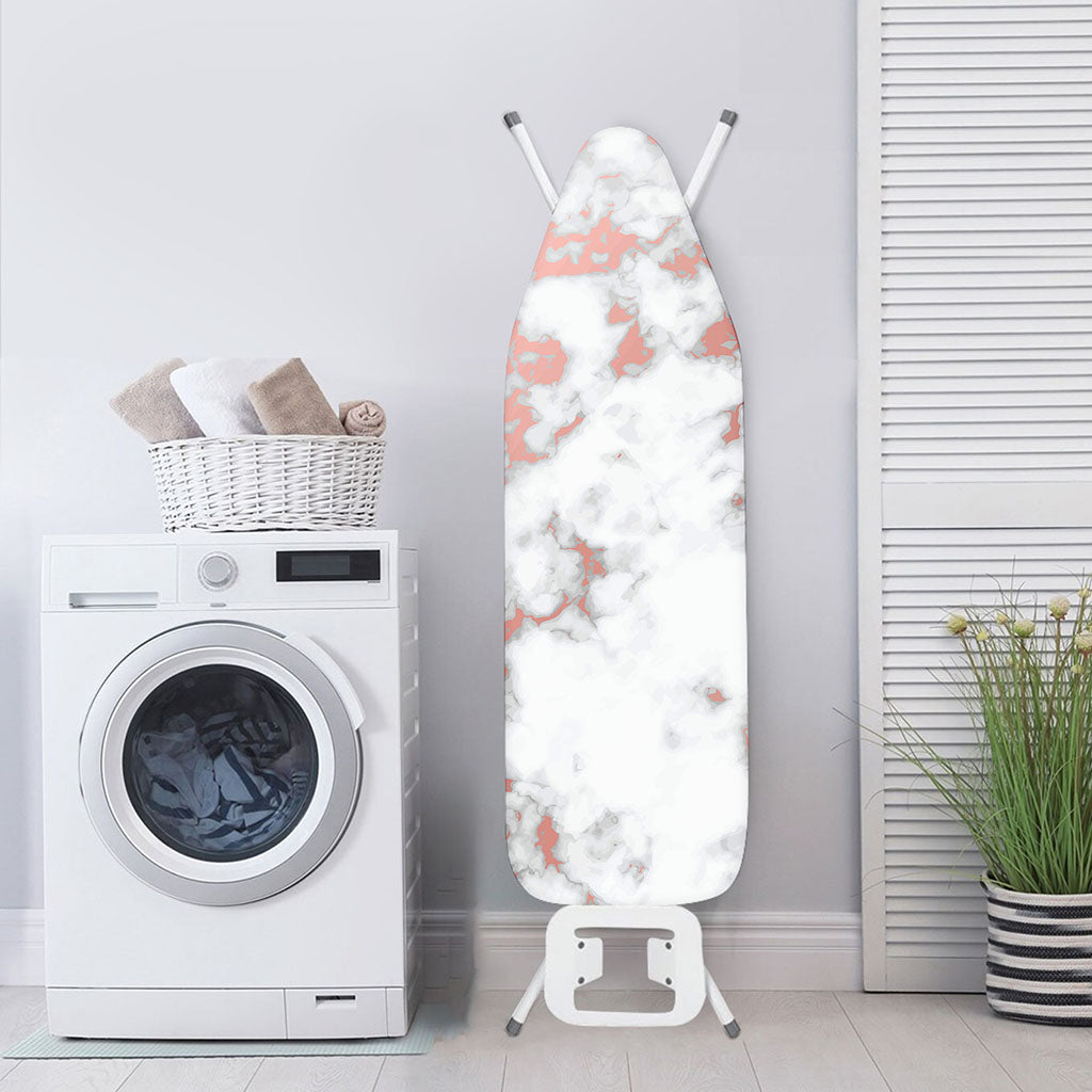 White Rose Gold Marble Print Ironing Board Cover