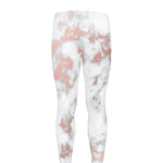 White Rose Gold Marble Print Men's leggings