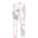 White Rose Gold Marble Print Men's leggings