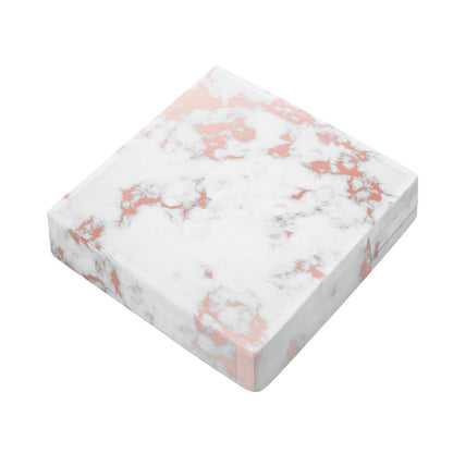 White Rose Gold Marble Print Outdoor Seat Cushion Cover