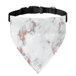 White Rose Gold Marble Print Over The Collar Dog Bandana