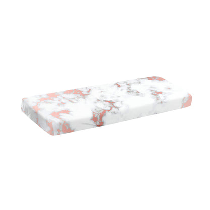 White Rose Gold Marble Print Piano Keyboard Cover