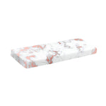 White Rose Gold Marble Print Piano Keyboard Cover